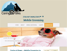 Tablet Screenshot of caring4paws.com